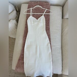 Babaton Aritzia White Bodycon Midi dress